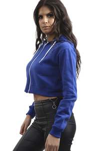 Sweat à capuche court personnalisé pour femme, sweat-shirts décontractés pour femme, pull à capuche court oversize pour femme - Product Image 3