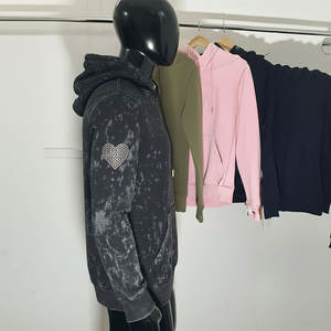 Sudadera con Capucha Extra Grande de Otoño, Lavada al Ácido, 100% Algodón, 400 g/m², Doble Capa, de Alta Calidad, con Logotipo Bordado en 3D Personalizado OEM ODM - Product Image 2