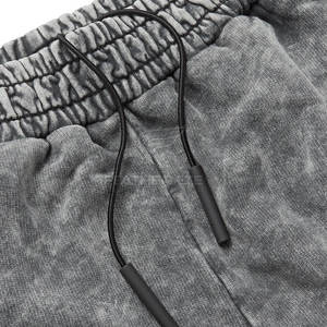 Pantalones de chándal ligeros para hombre con lavado ácido con apariencia retro y tacto suave, pantalones de chándal con lavado ácido para hombre con ajuste informal perfecto - Product Image 4