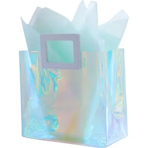 2024 New Design Clear Transparent Pvc Flower Bag Bouquet Packaging Gift Bag