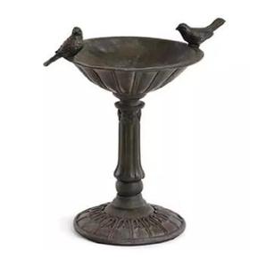 Comedero para Pájaros Vintage con Soporte de Metal y Madera, Resistente al Óxido, Adorno de Jardín para Exteriores - Product Image 3