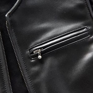 2023 hommes décontracté réversible en cuir véritable gilet respirant imperméable confortable léger été vêtements d'extérieur coupe-vent - Product Image 4