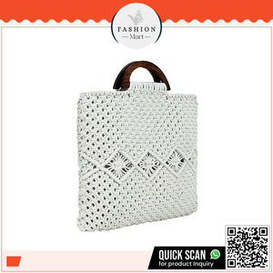 Sac fourre-tout classique artisanal avec poignées en bois, design personnalisé, fermeture éclair, fonctionnalités multifonctions, prix raisonnable - Product Image 2