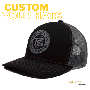 Gorra Trucker de 6 Paneles Fabricada en Vietnam con Logotipo de Parche Tejido Personalizado, Estructura Rígida y Malla Trasera, Gorra de Béisbol Deportiva para Exteriores con Cierre a Presión - Product Image 1