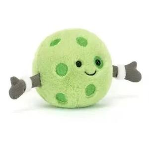 Cute Lightweight UV Printed Cartoon Sports Ball Keychains Plush Soft Football Pickleball Basketball <b>Badminton</b> Tennis Fun - Product Image 4