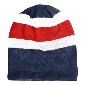 Venta al por mayor de gorros de moda con logotipo personalizado sombreros de alta calidad cálido invierno liso teñido Jacquard gorros de punto sombreros - Product Image 2