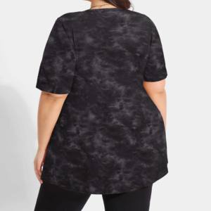 T-shirt décontracté épais et surdimensionné pour femmes avec logo personnalisé Tops d'été respirants pour filles - Product Image 6