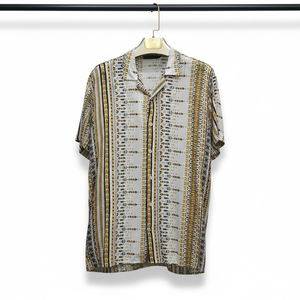 เสื้อเชิ้ตแขนสั้นลายดอกไม้สำหรับผู้ชาย ทรงหลวม ผ้าซาติน เป็นมิตรกับสิ่งแวดล้อม ดีไซน์ทันสมัยสำหรับฤดูร้อน เหมาะสำหรับใส่ลำลองในวันหยุด - Product Image 1