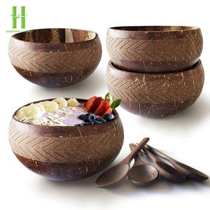 MÁS VENDIDO: Tazones de Coco Tallados Ecológicos, Veganos y Orgánicos para Ensaladas, Desechables y Pulidos, para Fiestas, Venta al por Mayor, Hechos en Vietnam - Product Image 1