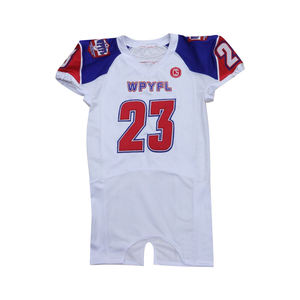 Camiseta de fútbol americano personalizada al por mayor de fábrica para niños técnica de sublimación de talla grande transpirable corta para deportes - Product Image 2