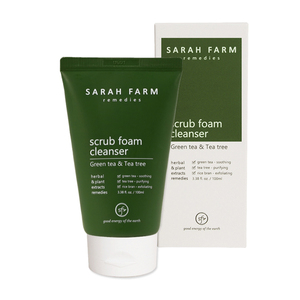 Sữa rửa mặt dạng bọt làm sạch sâu chiết xuất trà xanh và cám gạo SARAH FARM, sản xuất tại Hàn Quốc - Product Image 1