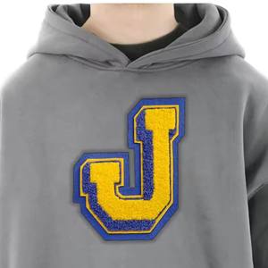 Sweat-shirts en chenille brodés pour hommes, prix de gros, dernier style, vente chaude, anti-rides, matière durable, sweat-shirts en chenille brodés - Product Image 2