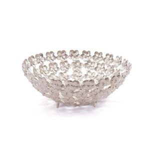 Metal plateado de la mejor calidad con acento floral, cuenco para servir ensalada, cuenco decorativo elegante para servir frutas al precio más barato - Product Image 5