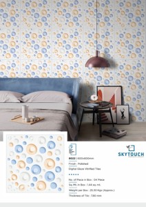Vente en gros Carrelage multicolore aléatoire émaillé poli Design léger Carrelages de sol en porcelaine marbre intégral Revêtement de sol vitré - Product Image 3
