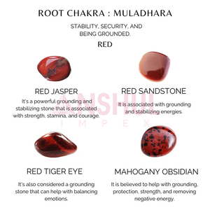 Cadeau de méditation de qualité supérieure Ensemble de pierres précieuses naturelles Kit de cristaux de chakra racine cadeau de guérison pour la croissance spirituelle-bien-être - Product Image 6