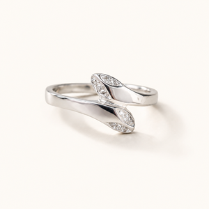 Rose Gold Plated Luna Twist <b>CZ</b> <b>Ring</b> 18k Gold Claw Inlay Romantic Christian Jewelry - Product Image 4