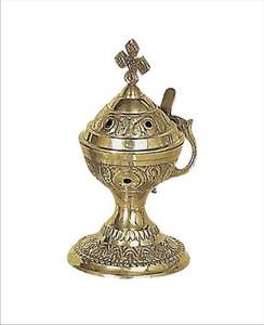 Eye Catching Design <b>Incense</b> Burner Brass <b>Incense</b> Burner With Cross on Top Church Supplies Sachet Smeller and Censer - Product Image 3