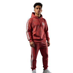 ชุดชั้นนอกพิมพ์ลายวินเทจสำหรับวิ่งกางเกงวอร์มมีฮู้ดของผู้ชายชุดวอร์มผ้าฟลีซถักสำหรับฤดูหนาวสำหรับฝึกซ้อมจ๊อกกิ้ง - Product Image 4