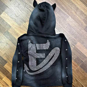 Survêtement deux pièces de luxe personnalisé pour homme, style hip-hop urbain, en molleton 400 g/m², avec imprimé motif automne et capuche - Product Image 4