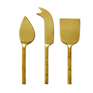 Rebanador de queso con cuerno de ciervo, juego de esparcidor de mantequilla con acero inoxidable chapado en oro, juego de herramientas de queso de diseño real - Product Image 4