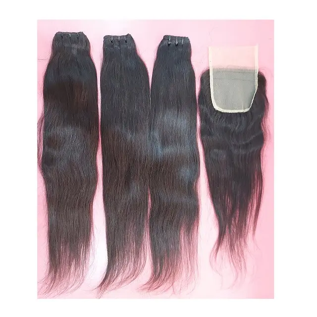 Cuticle Aligned Remy Indian Unprocessed Virgin Straight Hair Vendor Bundle Wholesale Raw Sale