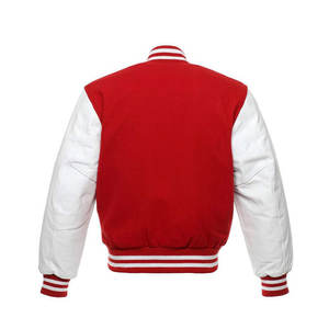 Haute qualité hommes européens US grande taille Vintage Baseball manteau en cuir véritable université veste Stand broderie épaisse peau d'agneau - Product Image 2