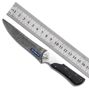 Cuchillo de Caza Damasco Hecho a Mano Personalizado DD-DAM-477, Hoja de Acero Damasco de 4mm con Punta Caída, Empuñaduras de Acero Inoxidable, Madera Wenge - Product Image 2