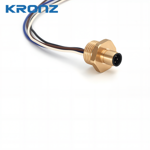 KRONZ Macho Receptáculo Brida <span class=keywords><strong>M12</strong></span> <span class=keywords><strong>Conector</strong></span> circular 1/2 "NPT Voltaje de <span class=keywords><strong>4</strong></span> <span class=keywords><strong>pines</strong></span> 300V AC/DC Montaje en Panel de metal <span class=keywords><strong>Conector</strong></span> de cable <span class=keywords><strong>M12</strong></span> - Product Image 2