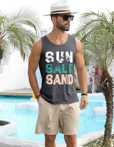 Camiseta sin mangas hawaiana tropical para hombre, camiseta sin mangas de playa de verano, camiseta muscular con estampado gráfico Funky Aloha - Product Image 5