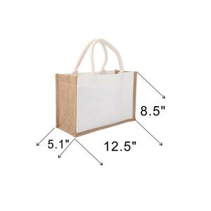 Bolsas de yute Juego de 3 tamaños personalizados Logotipo de diseño personalizado Perfecto para compras Bolsas de uso Sacos de lona de la más alta calidad - Product Image 4