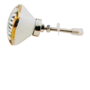 Hexagone marocain or bleu boutons en céramique couleur paon industriel pour armoires tiroirs armoires commodes cuisine chambre - Product Image 2