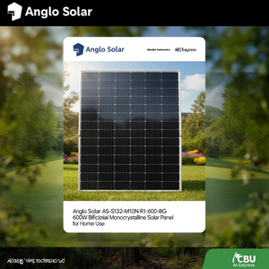 Panel Solar Monocristalino Bifacial Anglo Solar AS-S132-M10N-R1-600-BG de 600W para Uso Doméstico - Product Image 3