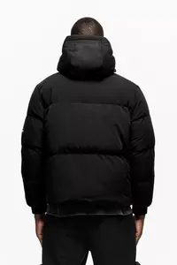 Veste en duvet d'automne-hiver personnalisée pour hommes, manteau en duvet d'oie de grande taille, col debout, veste bouffante décorée à motif imperméable - Product Image 2