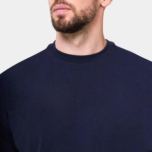 Venta al por mayor de alta calidad 240 GSM Heavyweight 100% algodón Drop Shoulder Printed Oversize cuello redondo Loose Fit camiseta para hombres - Product Image 5