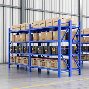 מדפי מתכת 4 שכבות, 200 ק\\\"ג, ללא ברגים, עמידים בפני קורוזיה, לאחסון במחסן, מדף פלדה בינוני, מתוצרת מפעל - Product Image 2