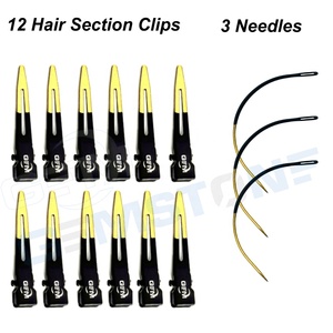 Kit d'outils professionnels pour extensions de cheveux à micro-anneaux – Pince à 2 trous pour fermer et ouvrir les anneaux, crochet de tirage, pinces de sectionnement et aiguilles - Product Image 5