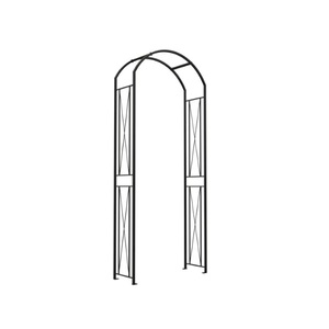 Enrejado de arco de jardín de Metal negro de forma redonda para soporte de fondo para interior al aire libre boda césped patio trasero artículos de decoración - Product Image 1