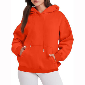Sudadera con capucha de algodón 100% Unisex de alta calidad personalizada 3D bordado patrón sólido sudadera de mujer para mujer - Product Image 1