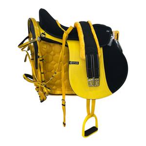 Horshi อานอานจักรยานแบบอังกฤษสายรัดหน้าท้องคู่แบบทนทานเบาะหนังสังเคราะห์ทำจากพลาสติกสำหรับฝึกทางไกล - Product Image 4