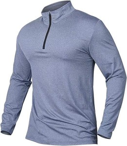 Vente en gros sweats à demi-fermeture éclair avec impression personnalisée chemise pour hommes 1/4 pull à quart de fermeture éclair avec col montant - Product Image 1