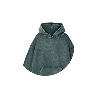 Men Private Label Basics Solid Cotton Blended Acid Wash Waterproof Fleece Pullover Hoodies New <b>Design</b> Winter - Product Image 5