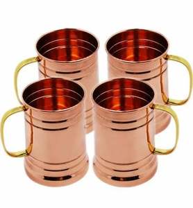 Cobre Moscú Mule Mug Taza de cobre sólido para beber cóctel 18 Oz Moscú Mule Copper Mugs - Product Image 1