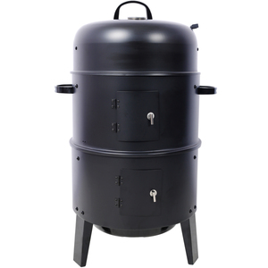 Barbecue fumoir à charbon de bois, fumoir à bois, cuisson en plein air, fumoir vertical de 16 pouces, barbecue portable pour le camping, noir - Product Image 3