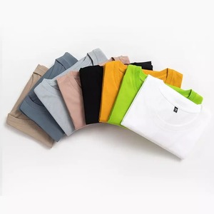 Camisetas de algodón 100% de peso pesado para hombre, camiseta gráfica de corte recortado informal de gran tamaño de alta calidad, camiseta en blanco personalizable - Product Image 6