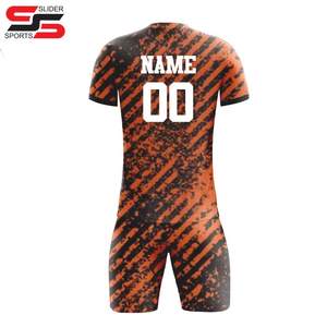 Version joueur maillots de football personnalisés hommes vêtements de football 2 pièces ensemble tissu polyester respirant jeunesse ensemble complet kits d'uniformes de football - Product Image 6