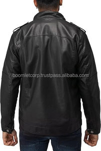 High Quality Unisex Winter Motorbike Genuine Leather Jacket <b>Waterproof</b> Breathable Plus Size OEM Service From Boomletcorp - Product Image 4