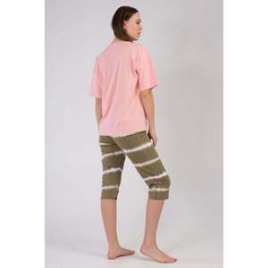Conjunto de Pantalones Capri y Top Corto con Cuello en V y Hombros Descubiertos para Mujer - 14-1420TCX - 14-1420TCX - Product Image 5