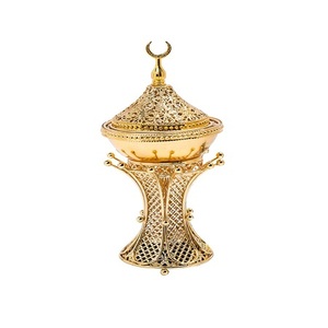Diseño admirable Color oro rosa Latón Bakhoor Quemador Oud de forma redonda de la mejor calidad para los más vendidos - Product Image 5