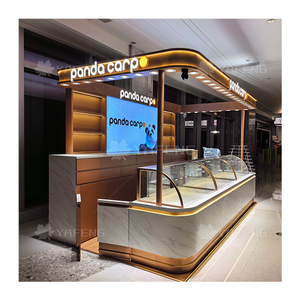 Bancone in Vetro per <span class=keywords><strong>Gelateria</strong></span> e Pasticceria in Legno, Design d'Interni per Negozi <span class=keywords><strong>di</strong></span> Dolciumi, Vetrina Espositiva per Gelati - Product Image 3