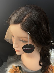 วิกผมแท้แบบเต็มหนังศีรษะพร้อมลูกไม้ด้านหน้ามีให้เลือกหลายสี-ผมแบบอินเดียและเวียดนาม - Product Image 3